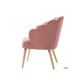 Doe Buck Velvet Rae Accent Chair/Lounge Chair for  Living Room, Bedroom, Armchair Sofa Chair with natural finish wooden legs