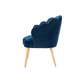 Doe Buck Velvet Rae Accent Chair/Lounge Chair for  Living Room, Bedroom, Armchair Sofa Chair with natural finish wooden legs