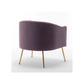 Doe Buck Velvet Jella  Accent Chair/Lounge Chair for  Living Room, Bedroom, Armchair Sofa Chair with Gold Legs.