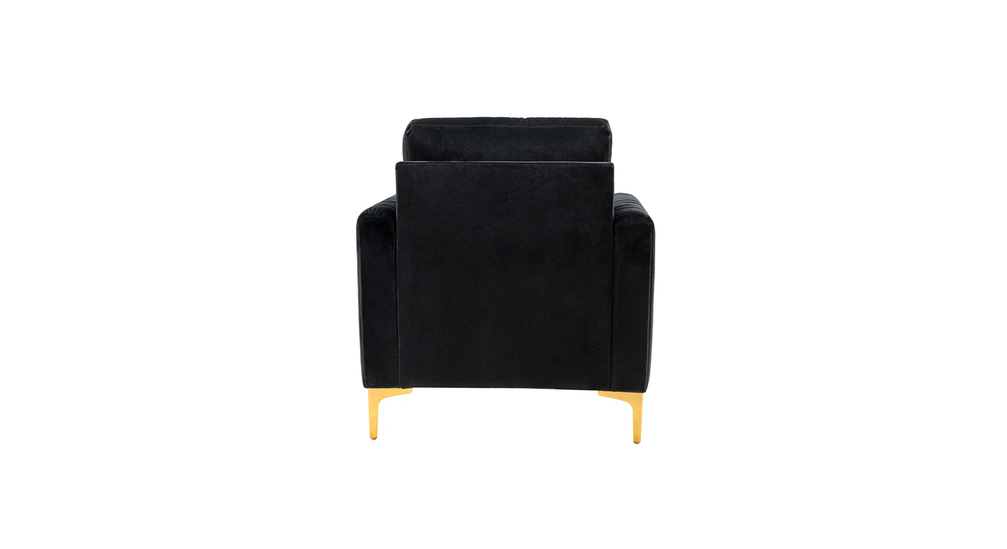 Doe Buck Velvet Rafeal  Accent Chair/Lounge Chair for  Living Room, Bedroom, Armchair Sofa Chair with Gold Legs.