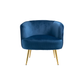 Doe Buck Velvet Leiser Accent Chair/Lounge Chair for  Living Room, Bedroom, Armchair Sofa Chair with Gold Legs.