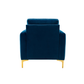 Doe Buck Velvet Rafeal  Accent Chair/Lounge Chair for  Living Room, Bedroom, Armchair Sofa Chair with Gold Legs.