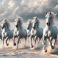 Seven White Horses - Beautiful Art Print