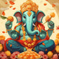 Elegant Ganesh Ji Sitting with Modak Idol for Home and Office Décor