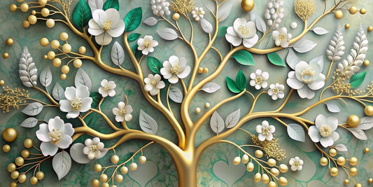 Amazing colorfull tree painting: Wall Paintings by Canvas Myntra