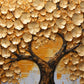 Old Gold Vintage Tree: Wall Paintings by Canvas Myntra