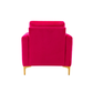 Doe Buck Velvet Rafeal  Accent Chair/Lounge Chair for  Living Room, Bedroom, Armchair Sofa Chair with Gold Legs.