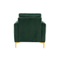 Doe Buck Velvet Rafeal  Accent Chair/Lounge Chair for  Living Room, Bedroom, Armchair Sofa Chair with Gold Legs.