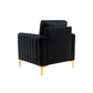 Doe Buck Velvet Rafeal  Accent Chair/Lounge Chair for  Living Room, Bedroom, Armchair Sofa Chair with Gold Legs.