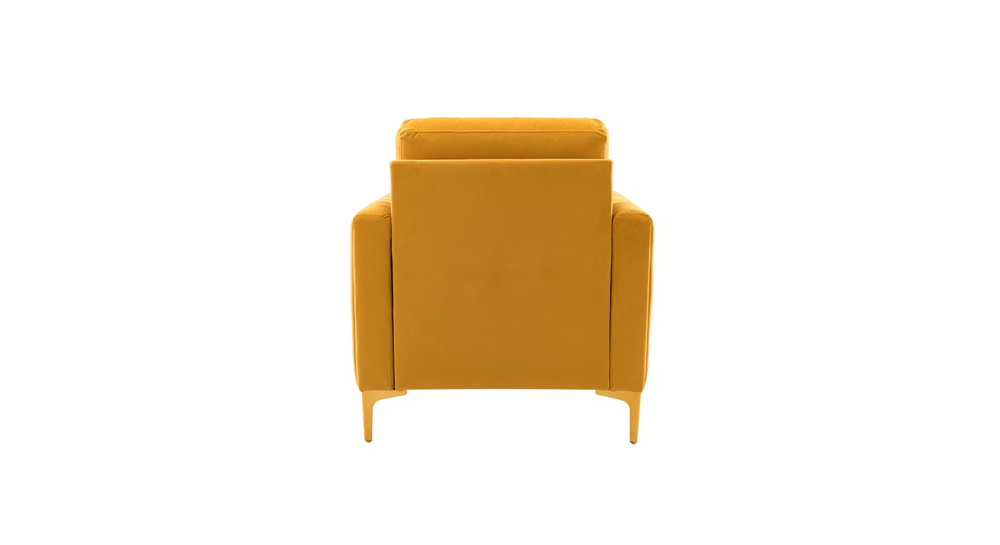 Doe Buck Velvet Rafeal  Accent Chair/Lounge Chair for  Living Room, Bedroom, Armchair Sofa Chair with Gold Legs.