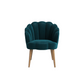 Doe Buck Velvet Rae Accent Chair/Lounge Chair for  Living Room, Bedroom, Armchair Sofa Chair with natural finish wooden legs