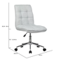 Doe Buck Velvet Jollo task chair /study chair /office chair   for  study  Room, office  , swivel Armchair  with chrome base