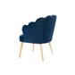 Doe Buck Velvet Rae Accent Chair/Lounge Chair for  Living Room, Bedroom, Armchair Sofa Chair with natural finish wooden legs