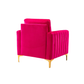 Doe Buck Velvet Rafeal  Accent Chair/Lounge Chair for  Living Room, Bedroom, Armchair Sofa Chair with Gold Legs.