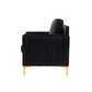 Doe Buck Velvet Rafeal  Accent Chair/Lounge Chair for  Living Room, Bedroom, Armchair Sofa Chair with Gold Legs.