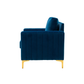 Doe Buck Velvet Rafeal  Accent Chair/Lounge Chair for  Living Room, Bedroom, Armchair Sofa Chair with Gold Legs.