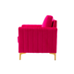 Doe Buck Velvet Rafeal  Accent Chair/Lounge Chair for  Living Room, Bedroom, Armchair Sofa Chair with Gold Legs.