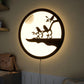 Chirping Birds Round LED Acrylic Wall Light