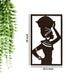 Beautiful African Women Backlit Wooden Wall Hanging with LED Night Light Walnut Finish