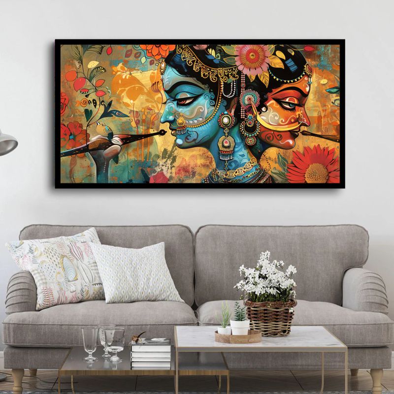 Krishna Wall Paintings by Canvas Myntra