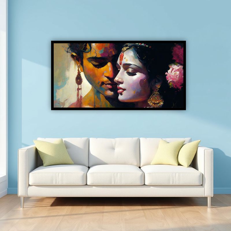 Radha Krishna Canvas Wall Art | Bring Peace Home with Canvas Myntra