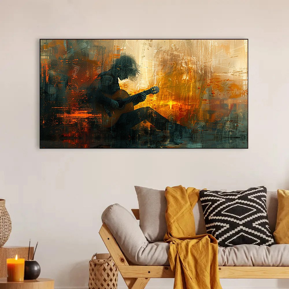 Rhythms of the Heart| Capturing the Creative Spirit of a Musician Bringing a New Melody to Life | New piece | Canvas Wall Painting