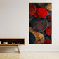 Series Circles with Red Black Canvas Wall Painting | Modern Abstract Art for Stylish Interiors