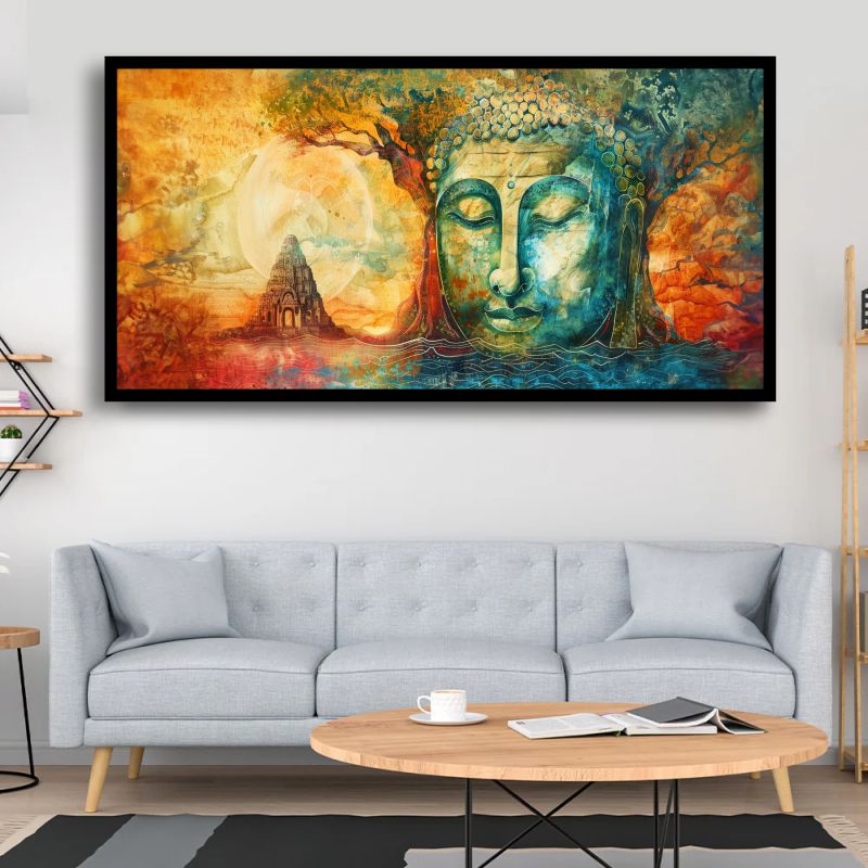 Serenity of Lord Buddha Wall Paintings by Canvas Myntra