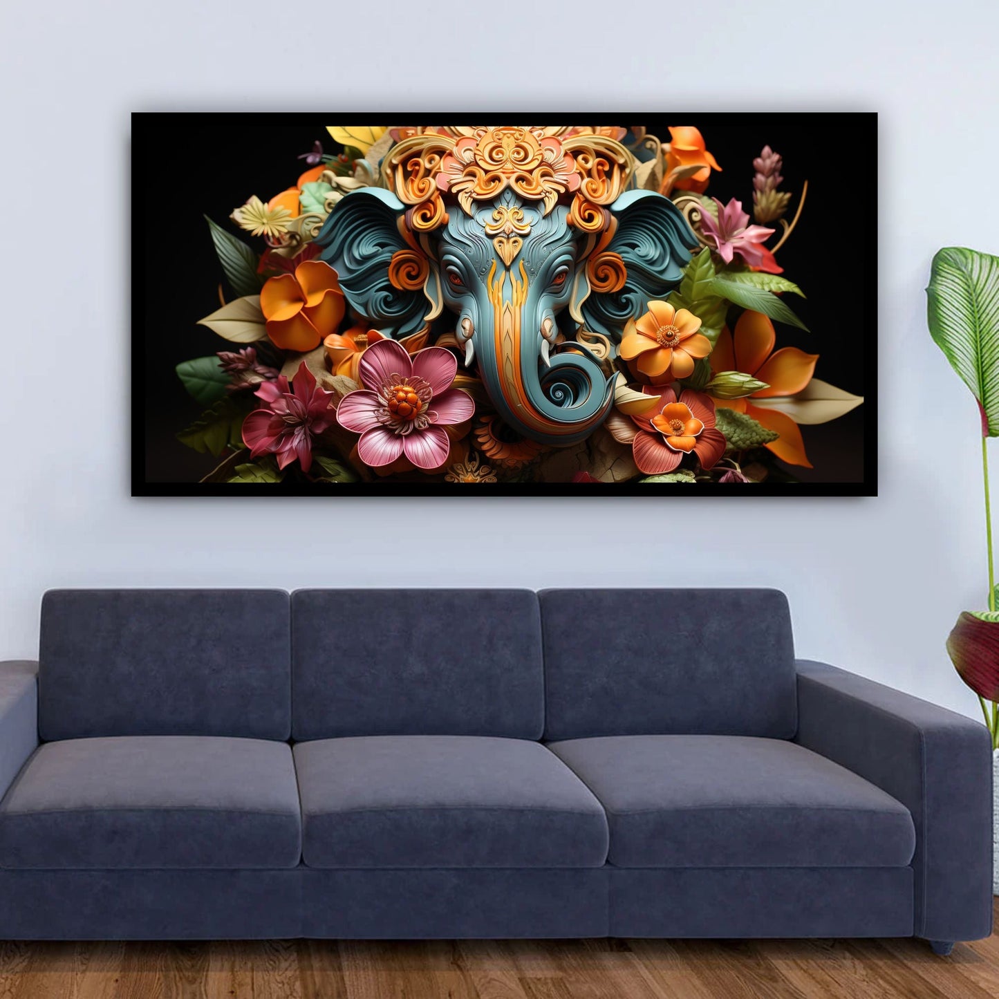 Beautiful Lord Ganesha Painting | Enhance Your Meditation Space with Ganesha Art