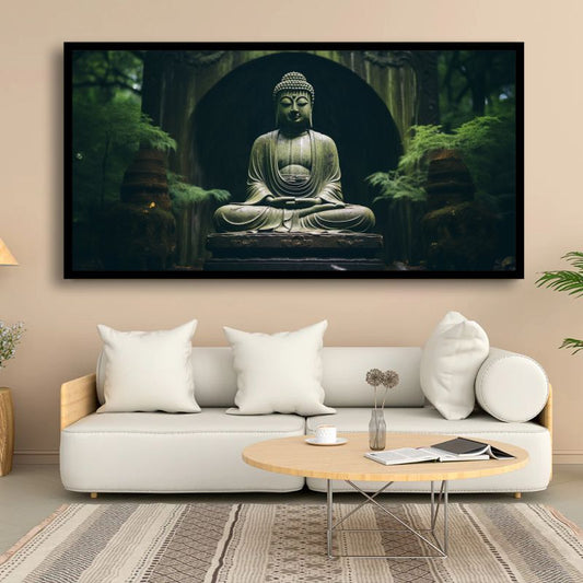 Serenity of Lord Buddha Wall Paintings by Canvas Myntra