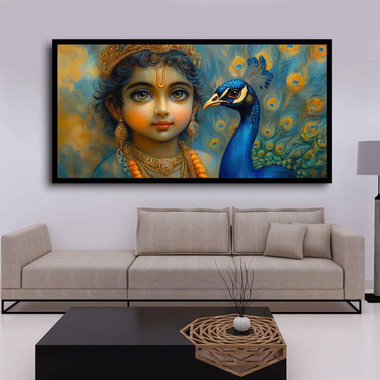 Krishna Wall Paintings by Canvas Myntra