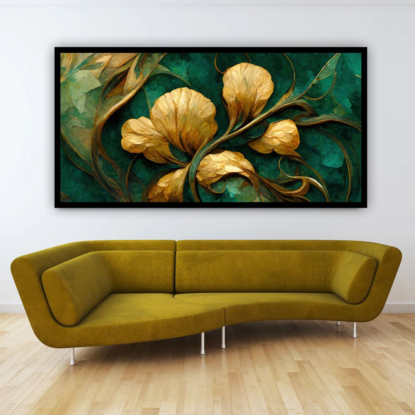 Elegant Floral Wall Painting for Office & Living Room Décor