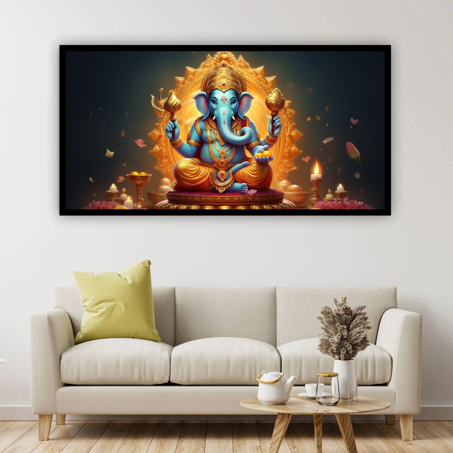 Canvas Myntra | Calm Your Space with Our Gold Ganesha Artwork