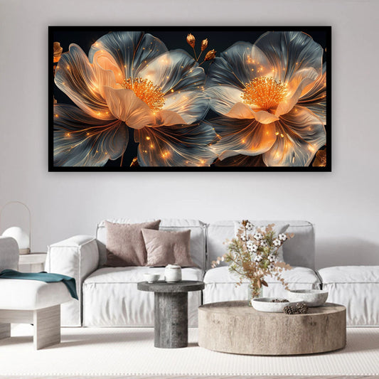 Floral Art Canvas | Stunning Flower Wall Painting for Elegant Home Décor