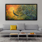 Canvas Myntra Peacock Painting - Wall Art for Tranquil Spaces