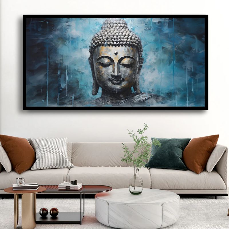 Serenity of Lord Buddha Wall Paintings by Canvas Myntra