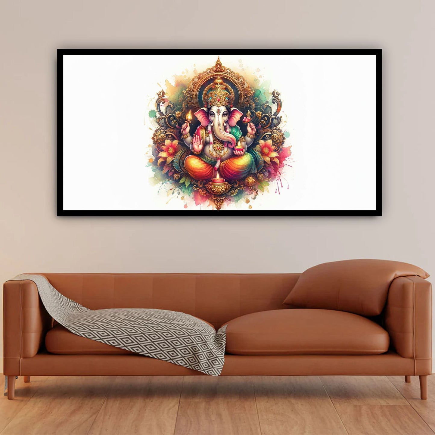 Lord Ganesha Spiritual Wall Painting | Perfect Home Decor by Canvas Myntra