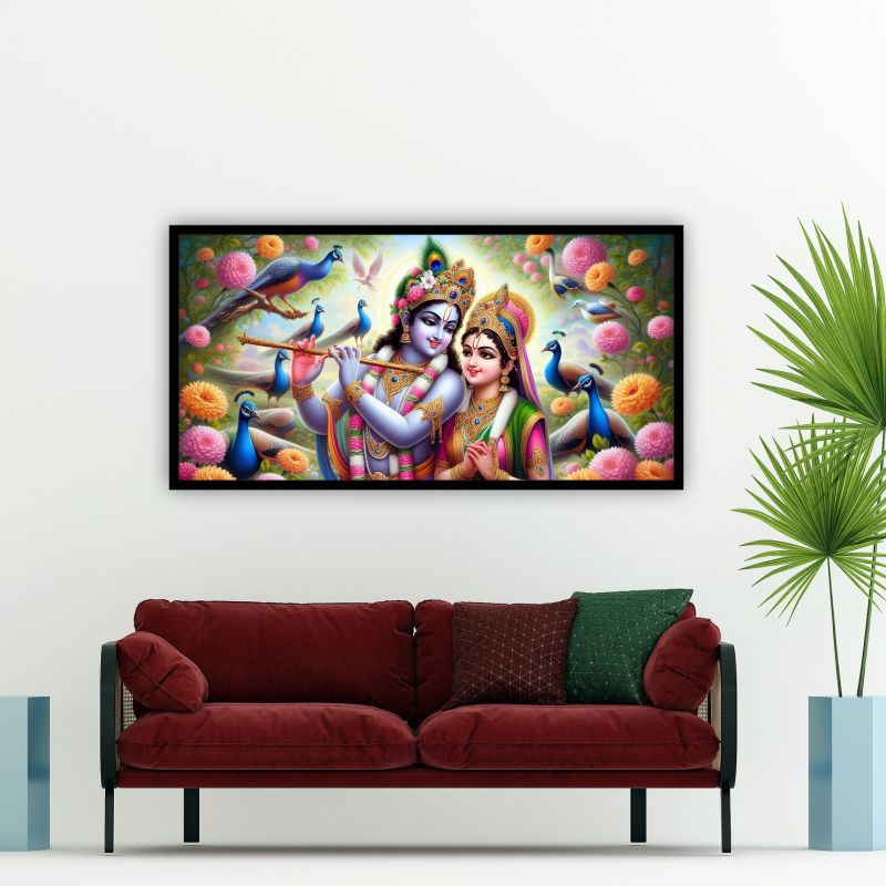 Canvas Myntra Radha Krishna Painting | Infuse Peace into Your Interiors