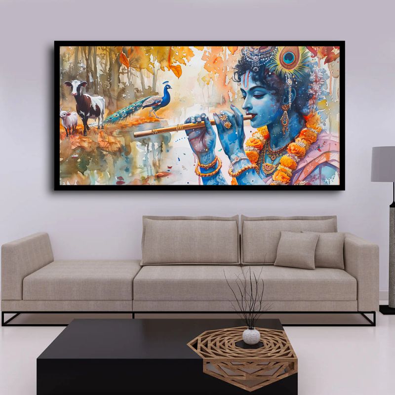 Krishna Wall Paintings by Canvas Myntra