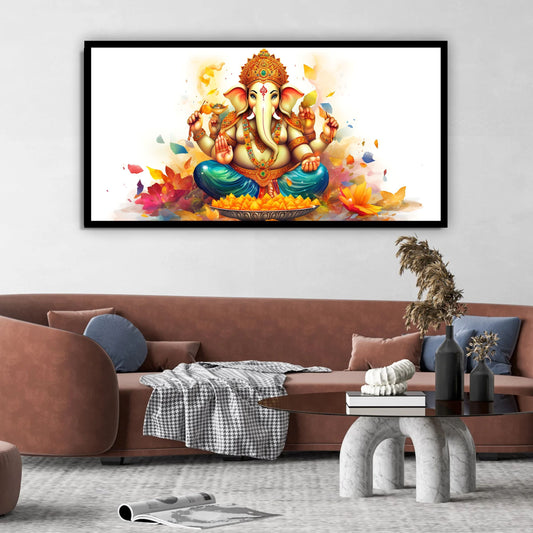 Bold & Beautiful | Ganesha Wall Art in Stunning Colors | Elevate Your Decor with Spiritual Energy"