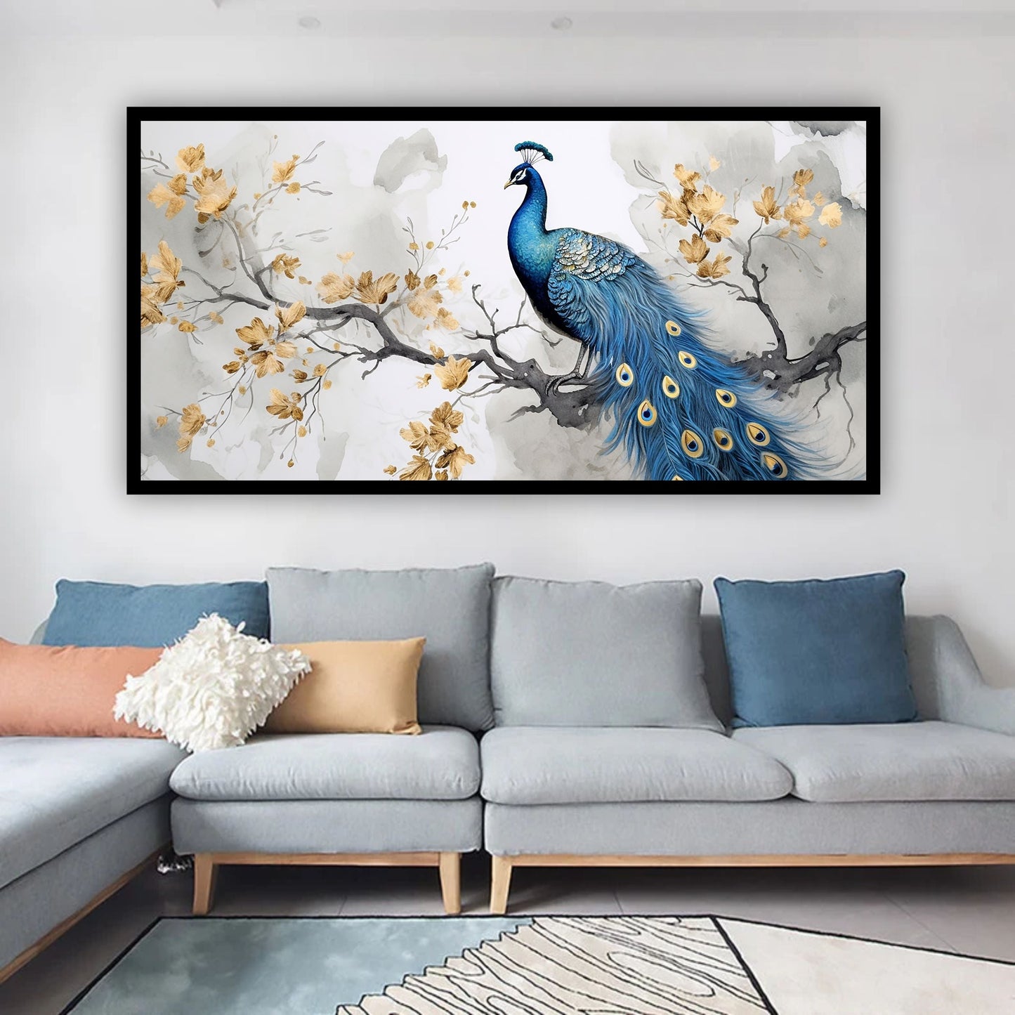 Peacock Spiritual Wall Painting | Perfect Home Decor by Canvas Myntra