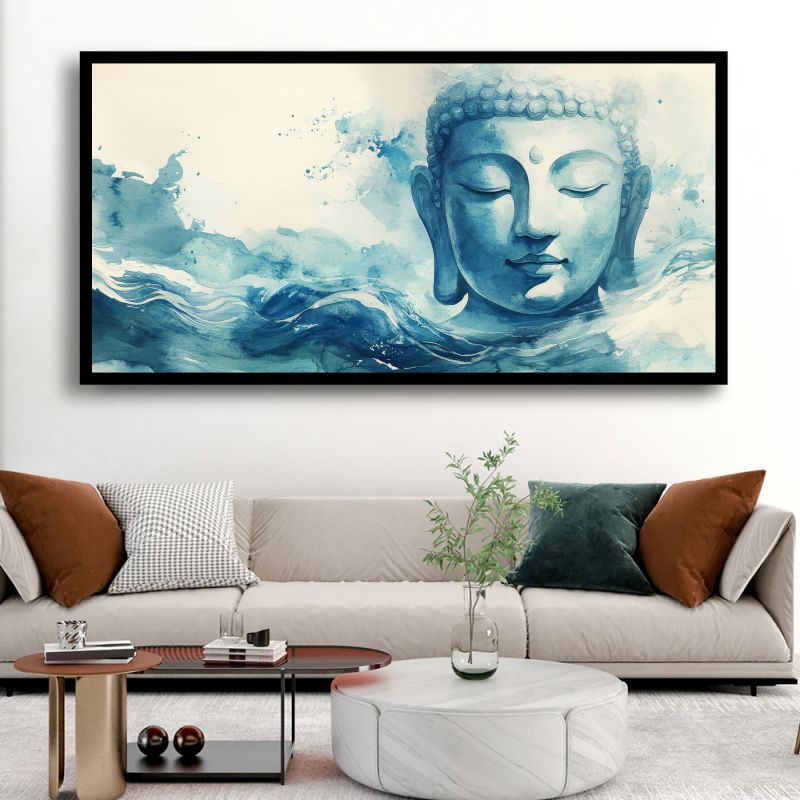 Serenity of Lord Buddha Wall Paintings by Canvas Myntra