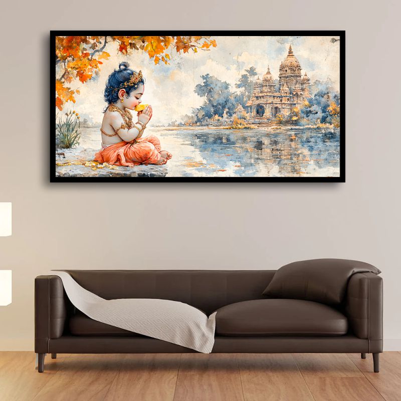 Krishna Wall Paintings by Canvas Myntra