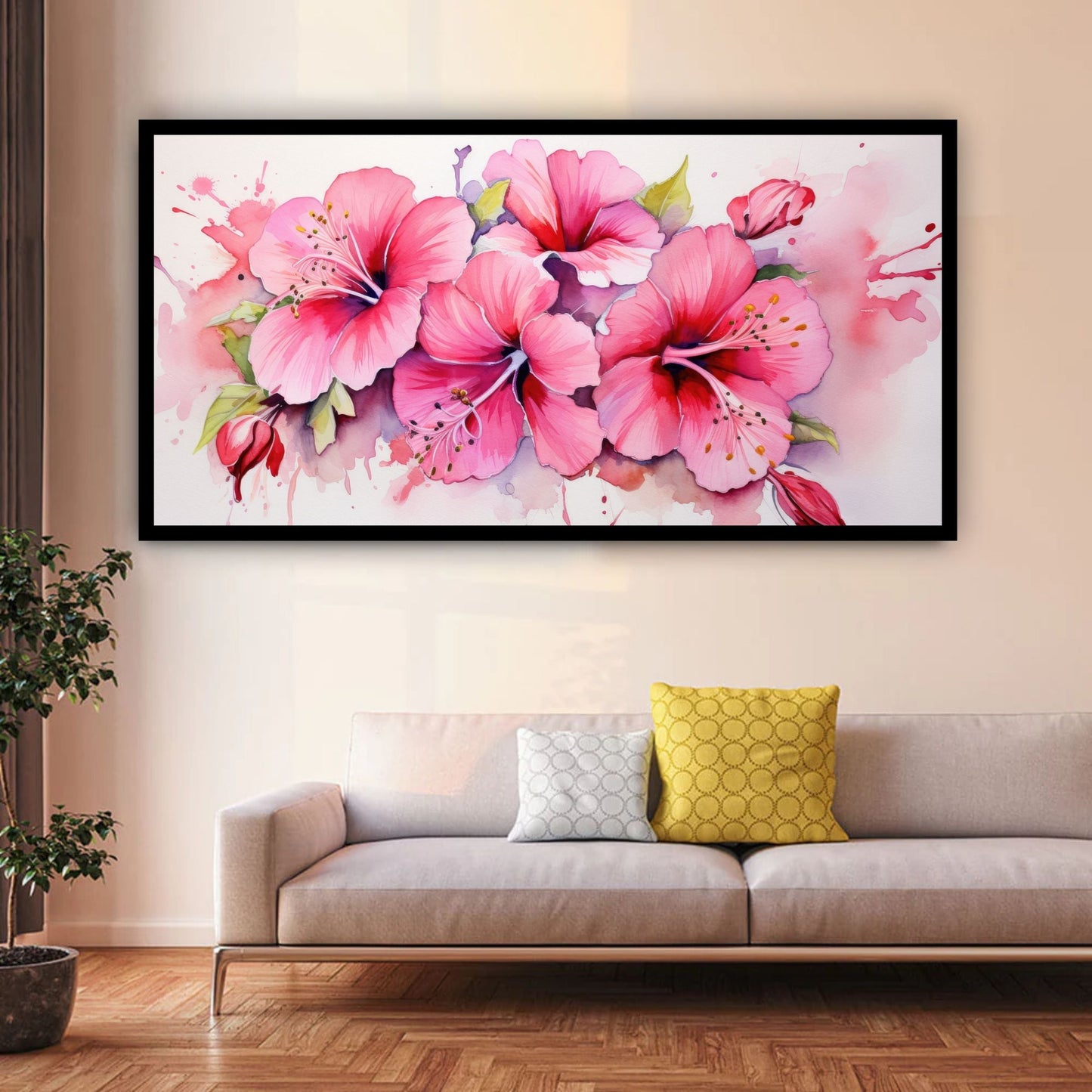 Soft Pink Blooms | Artistic Flower Canvas | Wall Decor for Your Home