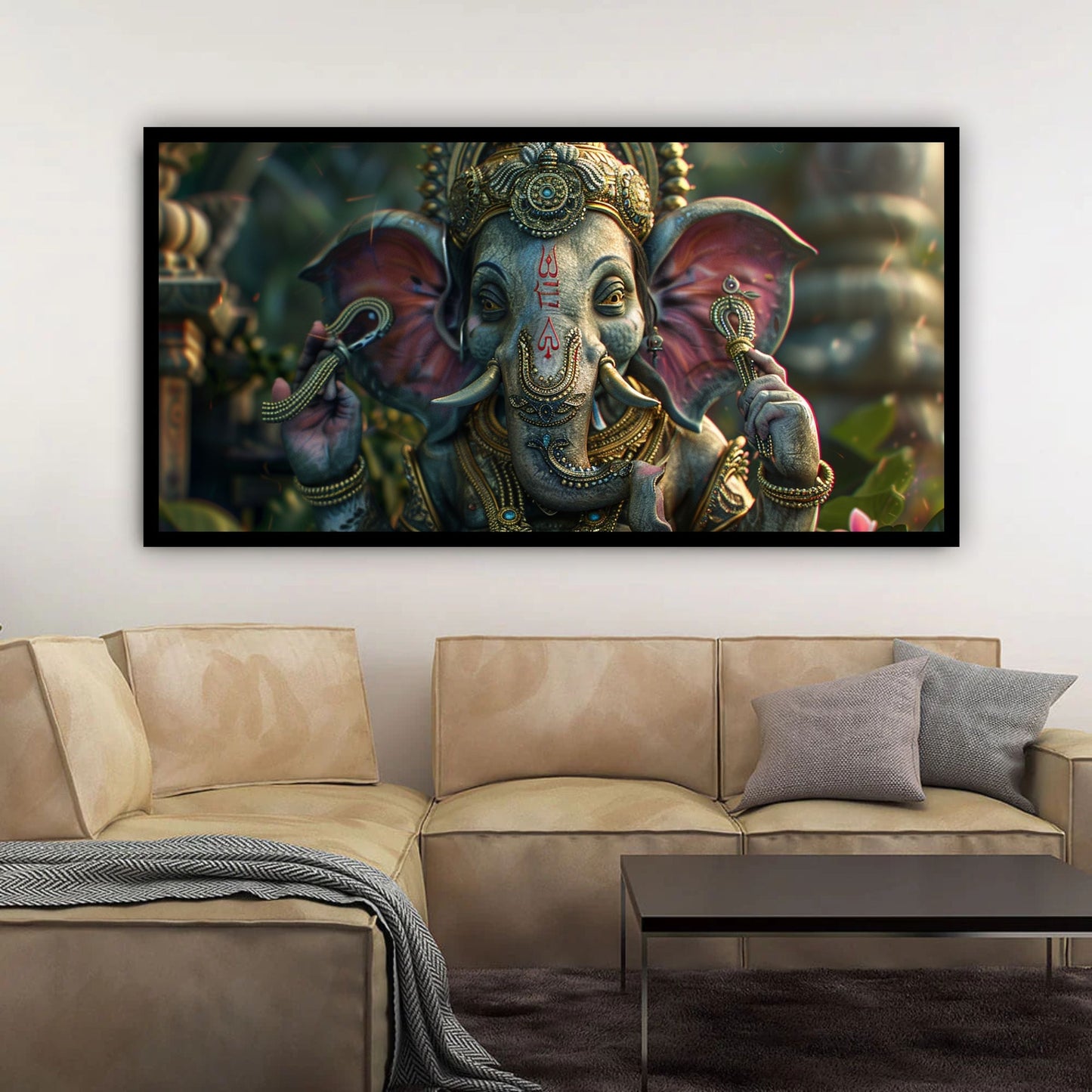 Lord Ganesha Wall Art for Home | Spiritual Paintings by Canvas Myntra