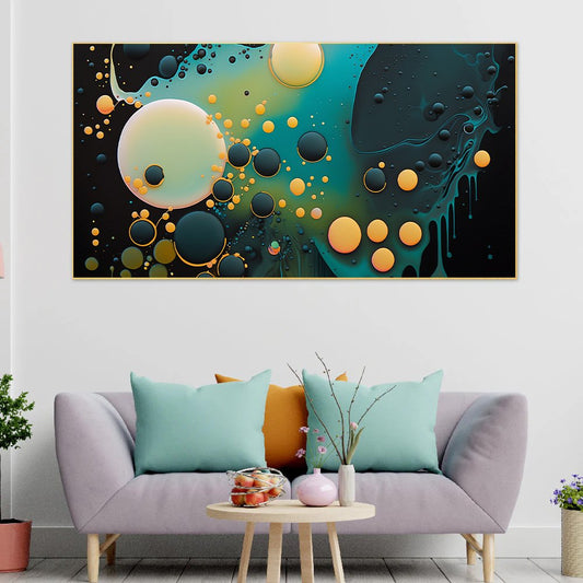 Canvas Myntra colorful-painting-with-word-oil-it Canvas Wall Painting for Living Room, Bedroom, Office.