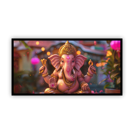 Lord Ganesha Tranquil Wall Painting | Elevate Your Interior by Canvas Myntra