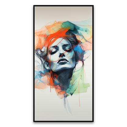 Canvas Myntra abstract-drawing-woman Canvas Wall Painting for Living Room, Bedroom, Office.