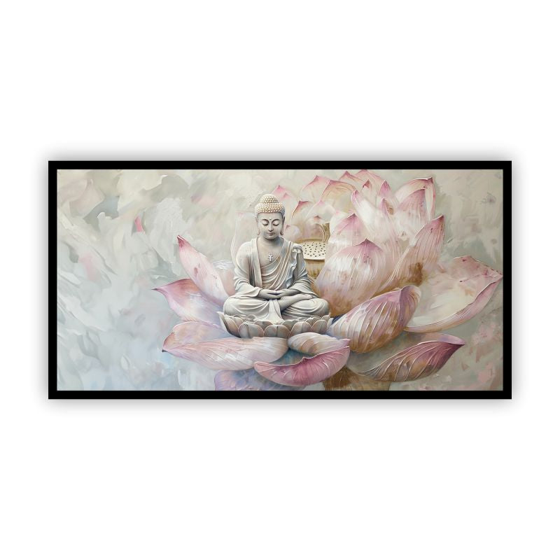 Serenity of Lord Buddha Wall Paintings by Canvas Myntra