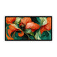 Handcrafted Orange and Green Flower Wall Painting | Artistic Home Accent